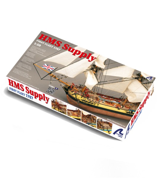 HMS Supply. Pacote de Oferta com Modelo, Figuras, Tintas, LEDs e Ferramentas