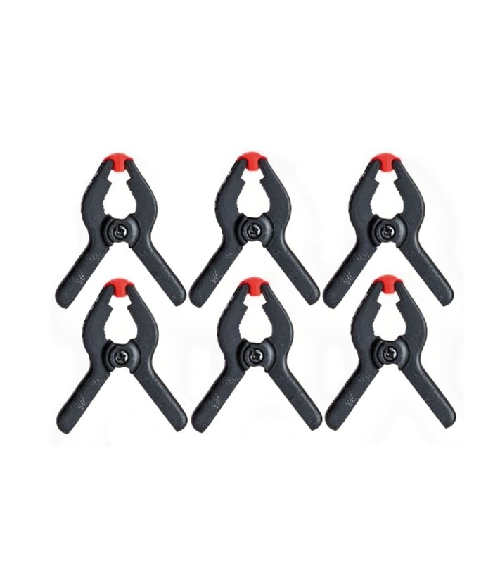 Conjunto de 6 mini pinças 30 mm 2