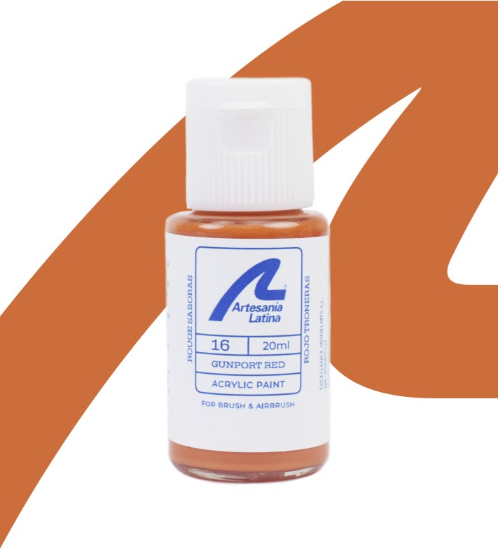 Farbe auf Wasserbasis: Gunport Rot (20 ml)