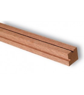 Moulure en Bois de Sapelly pour Vitrine: 12 x 12 x 1000 mm