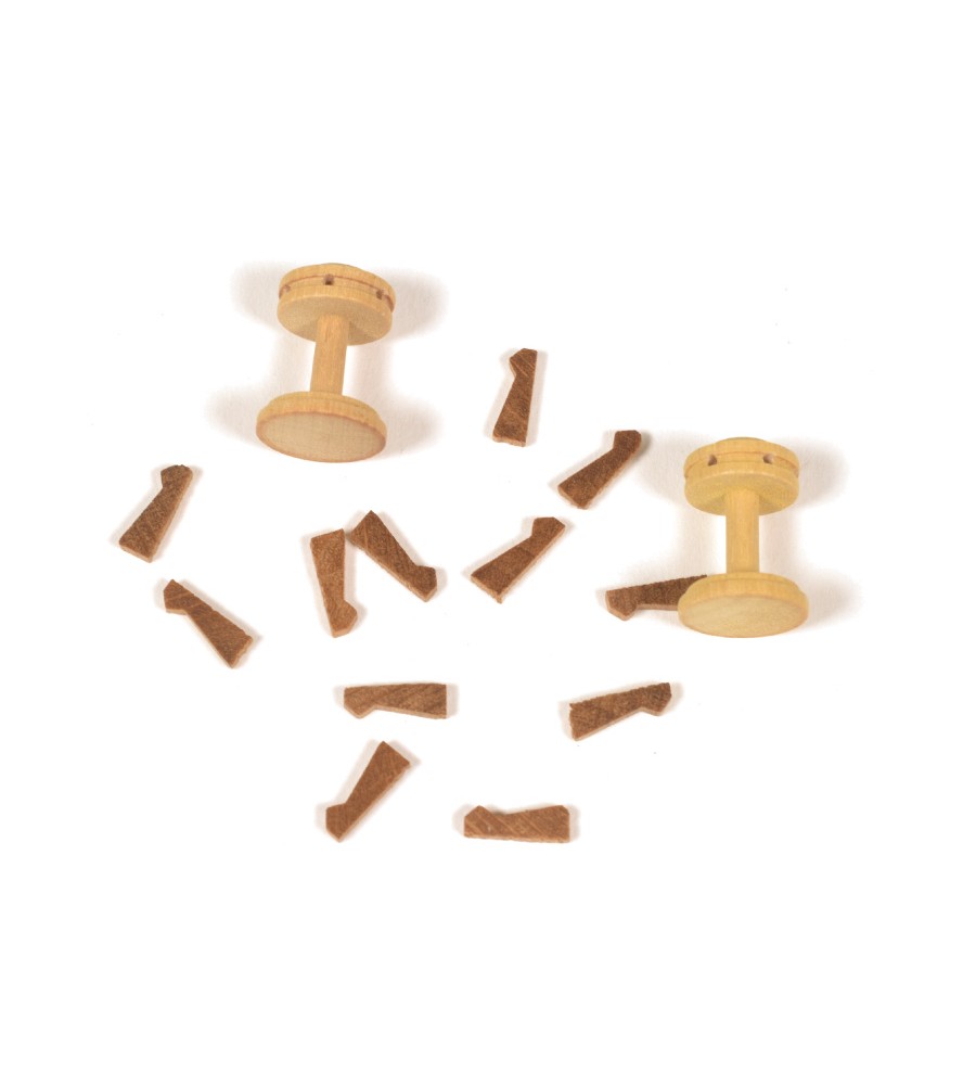 Verticale beukenlier 16 mm (2 stuks) en...