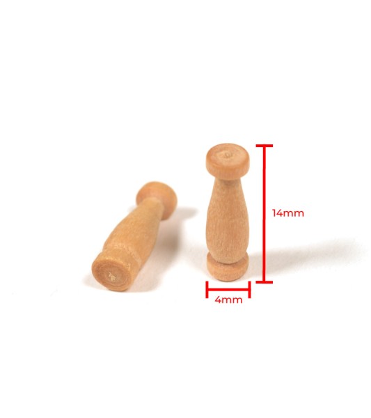 Buxushouten zuil 14 mm (15 st.) voor scheepsmodelbouw
