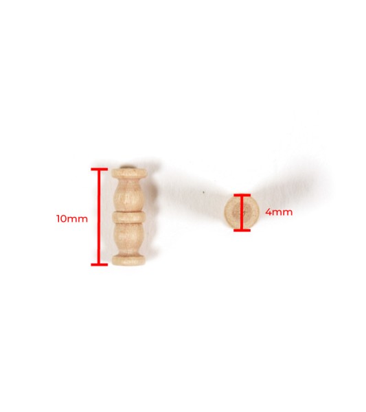 Podwójna kolumna z bukszpanu 10 mm (15 sztuk) do modelowania statków