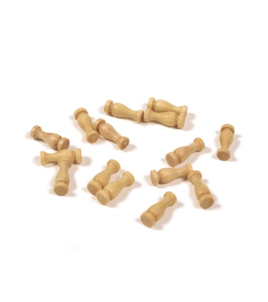 Jednoduchý sloupek z buxusového dřeva 10 mm (8 kusů) pro modelování lodí