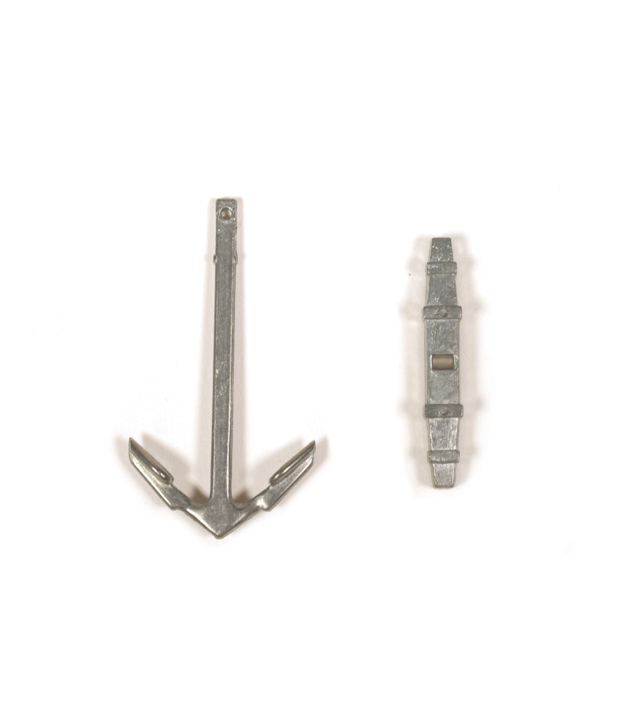 56x30 mm anker og ankerclips til skibsmodellering