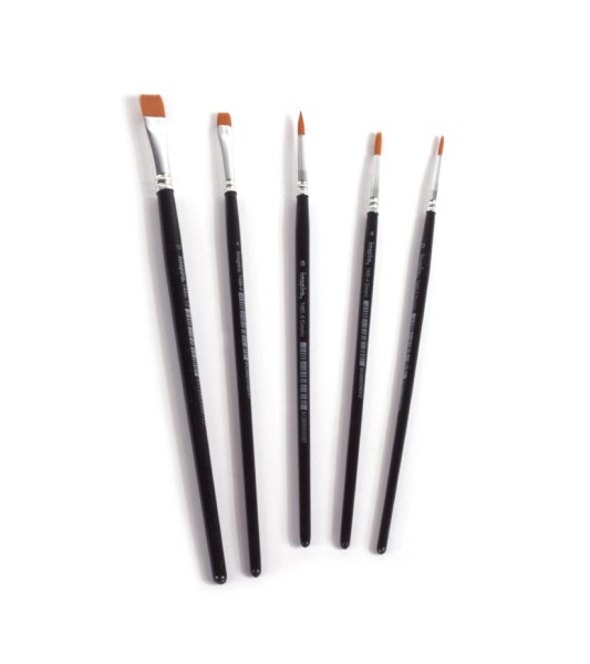 Set essenziale di 5 pennelli da modellazione