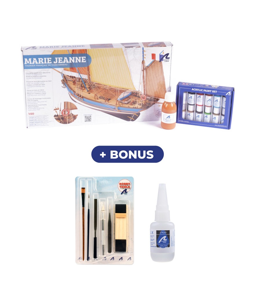 Atunero Marie Jeanne. Pack Regalo con Maqueta, Pinturas y Herramientas