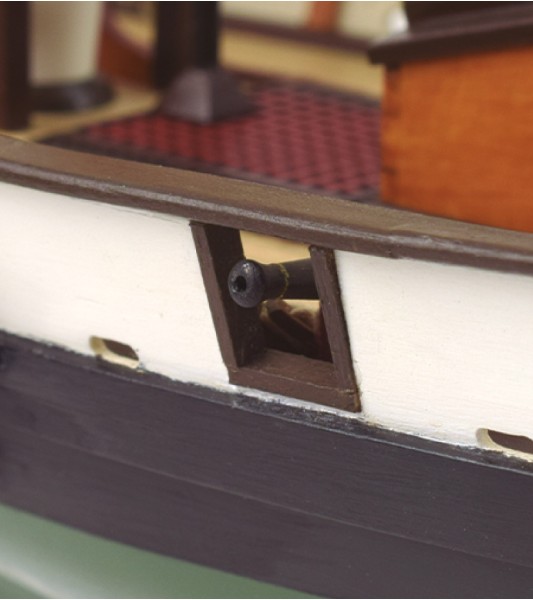 Amerikaanse schoener HARVEY 1:60. Houten modelschip