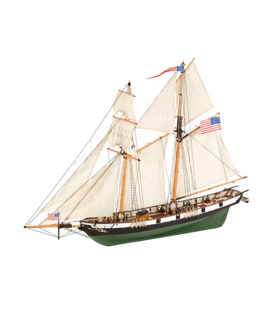 Amerikaanse schoener HARVEY 1:60. Houten...