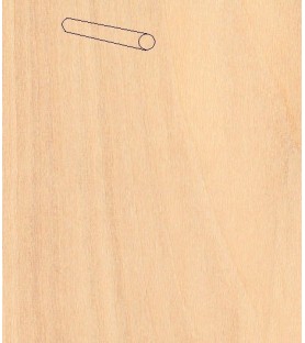 Zestaw brzozowych prętów okrągłych ø12 x 914 mm (10 szt.)