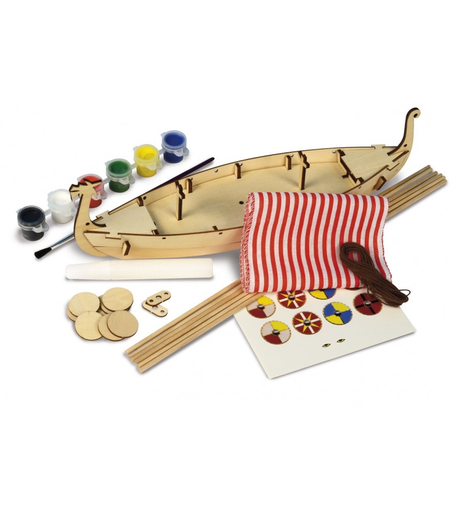 Maqueta en Madera para Niños +8: Barco Vikingo...