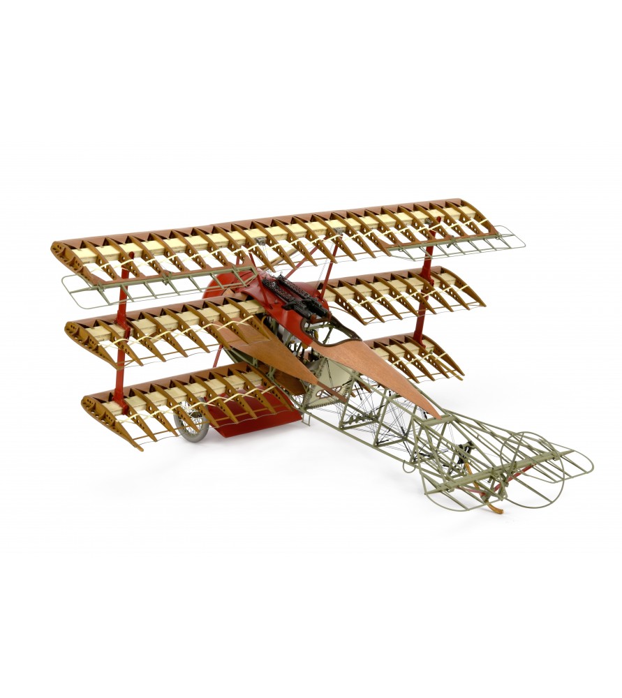 Maquette en Bois et Métal: Avion Fokker Dr.I, Triplan du Baron Rouge 1:16 5