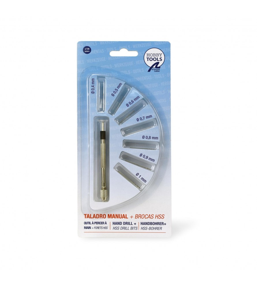 Mini Taladro Manual con 8 Brocas HSS