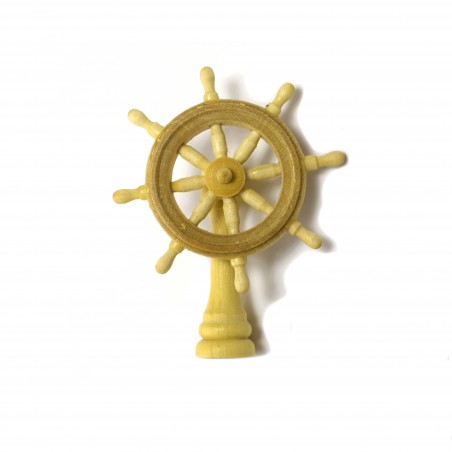 Roue de Gouvernail de 40 mm en Bois pour Modélisme Naval