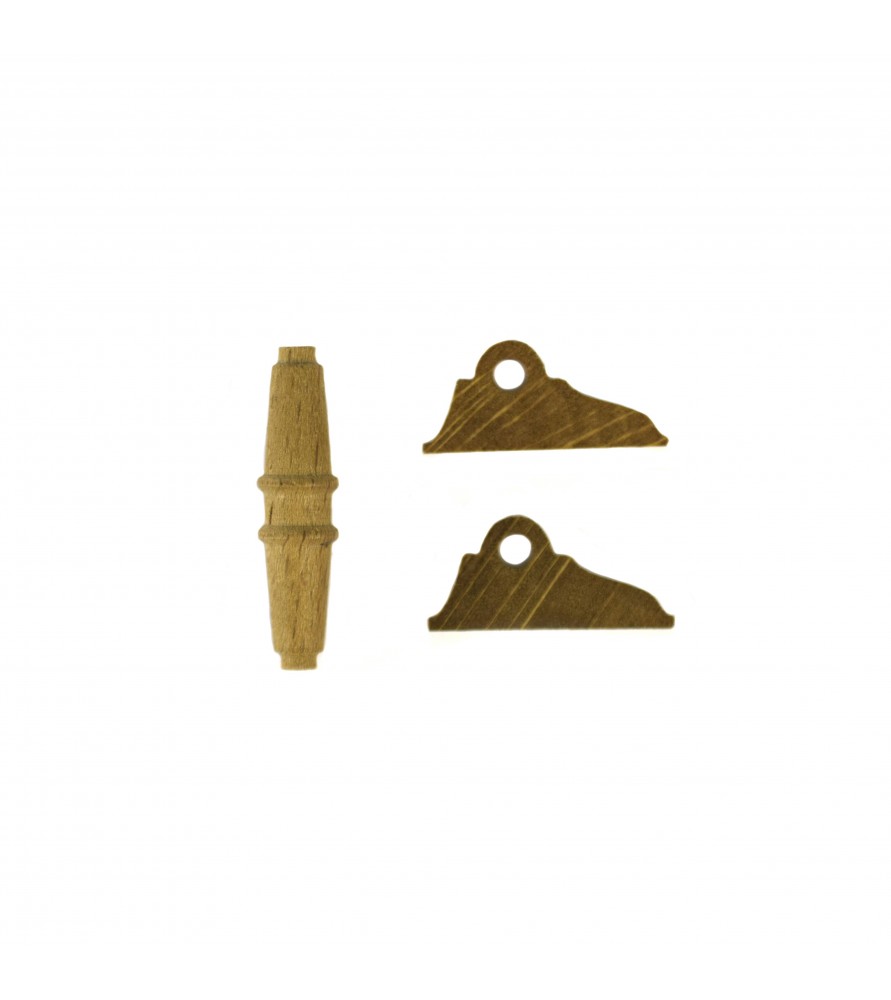 Capstan Horizontal Shape in Walnut Wood 30 mm...