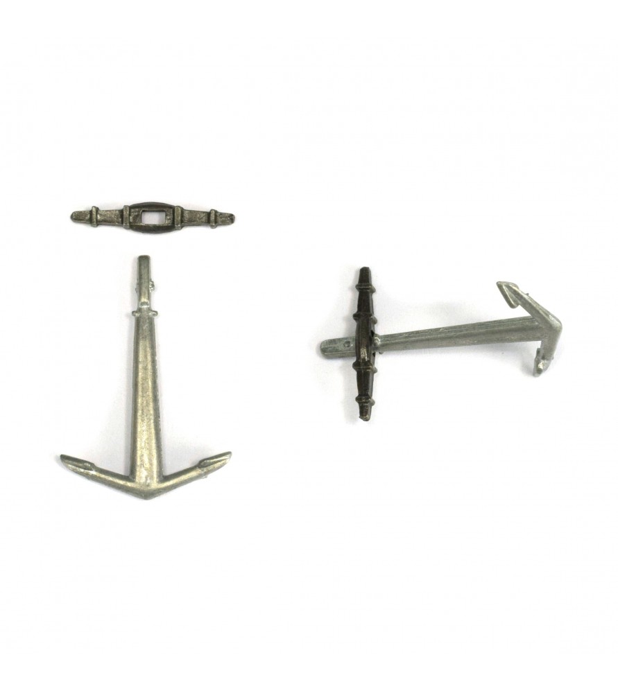 Spanischer Anker 30x20 mm für Schiffsmodelle (2...