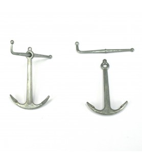 Spansk anker 40x25 mm til skibsmodellering (2 enheder)