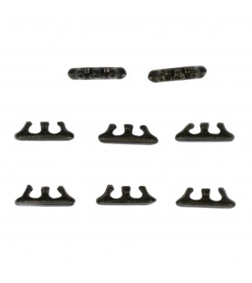 Dvojité závěsy z černého kovu 13 mm (8 kusů)