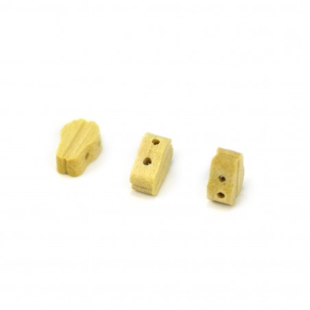 Ship model accessories: single block 2 holes 7 mm