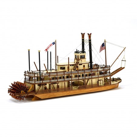 Modelo de barco a vapor em madeira. Rei do Mississipi II 1:80 1