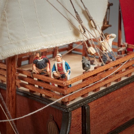 Set van 10 metalen figuren: Caravel Santa María