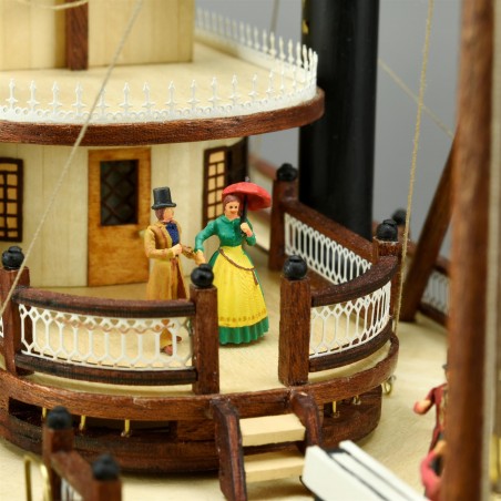 Conjunto de 20 figuras metálicas: Barco a vapor King of the Mississippi
