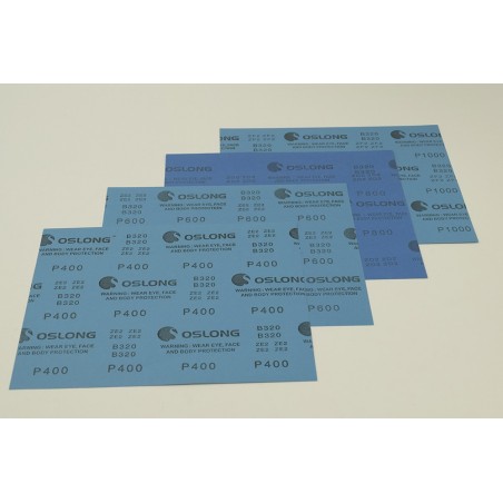 Zestaw 4 drobnych papierów ściernych (400, 600, 800, 1.000) do modelowania