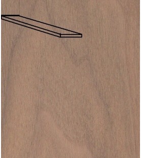 Płyta z orzecha amerykańskiego 8 x 70 x 1000 mm