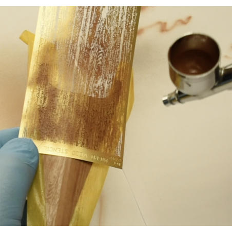 Micro Plantilla para Simulación de Madera con Aerógrafo