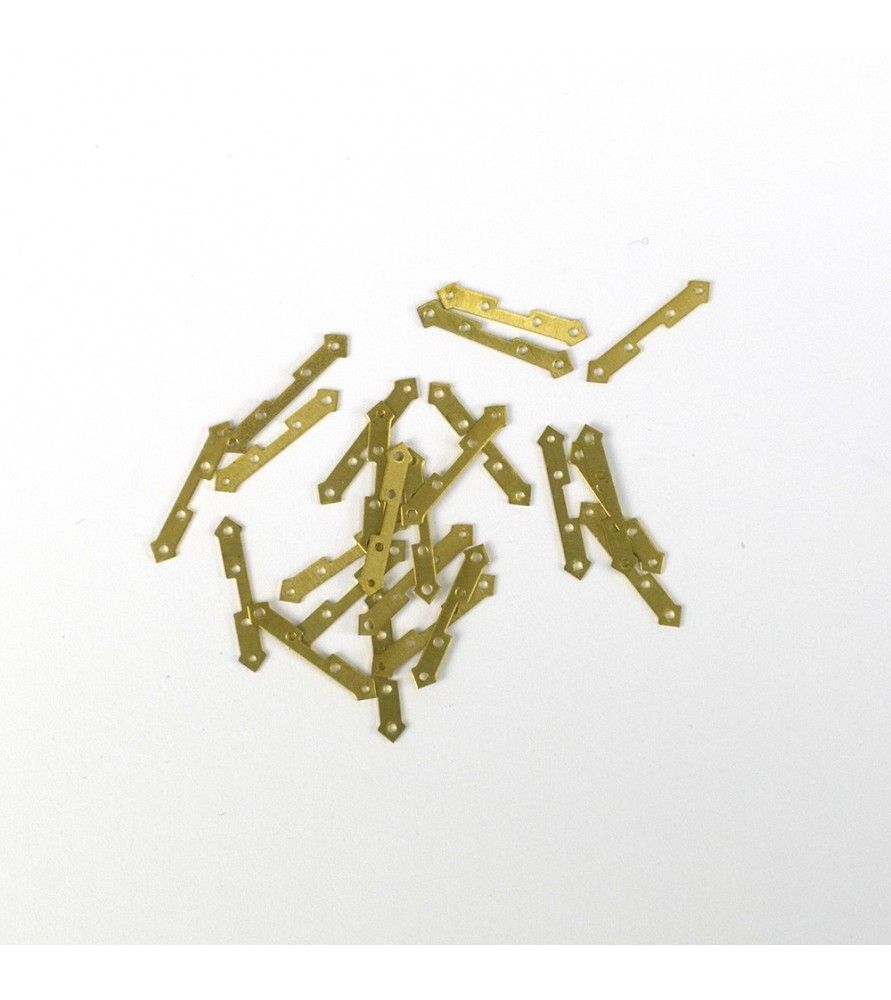 Dobradiça plana de latão 3x14 mm (24 unid.)