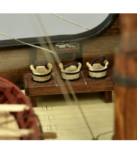 Bucket in Boxwood of 12 mm (4 Units) for Ship Modeling 2