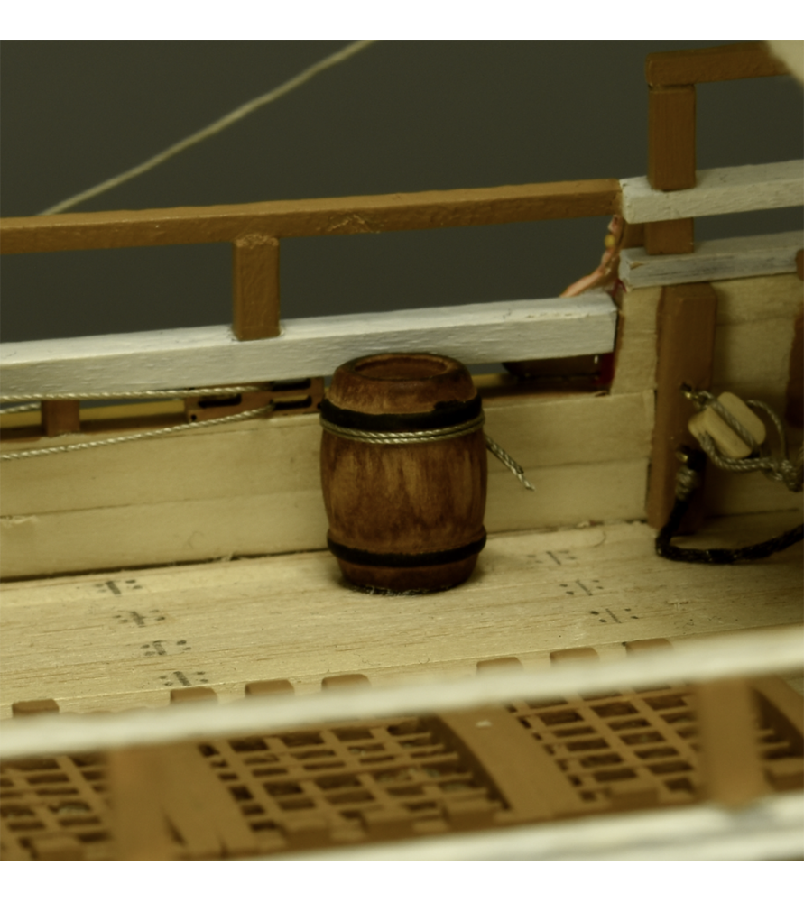 Barril de buxo 8 mm (4 unid.) para modelação naval