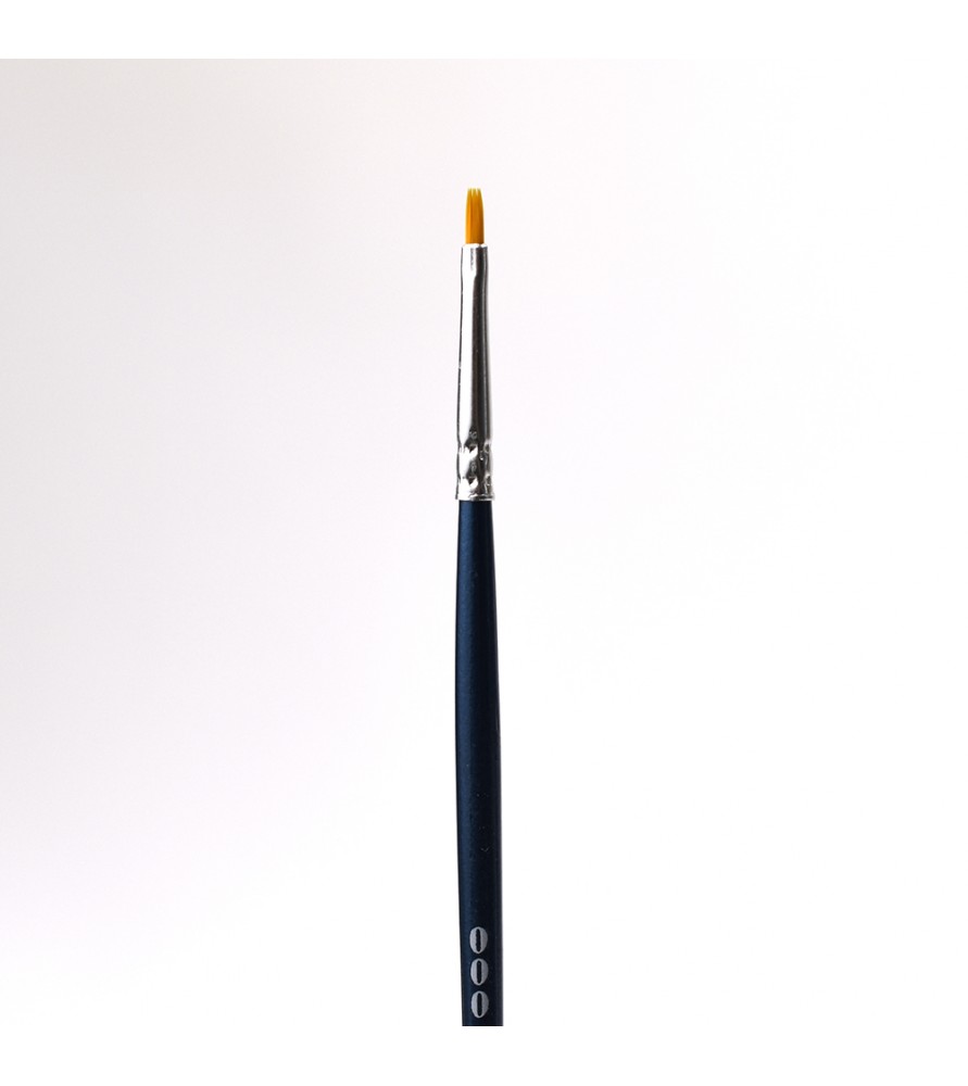 Pincel Plano de Pelo Sintético - 000