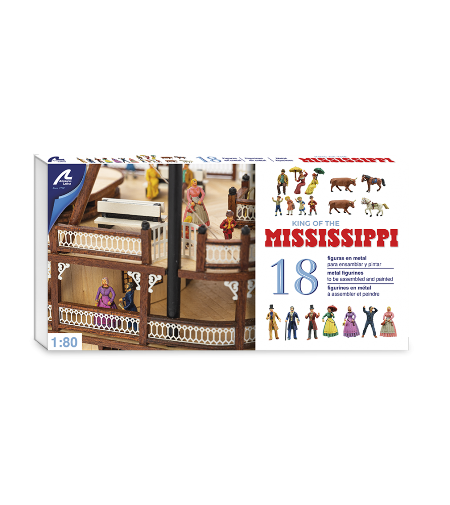 Ensemble de 18 Figurines en Métal: Bateau à...