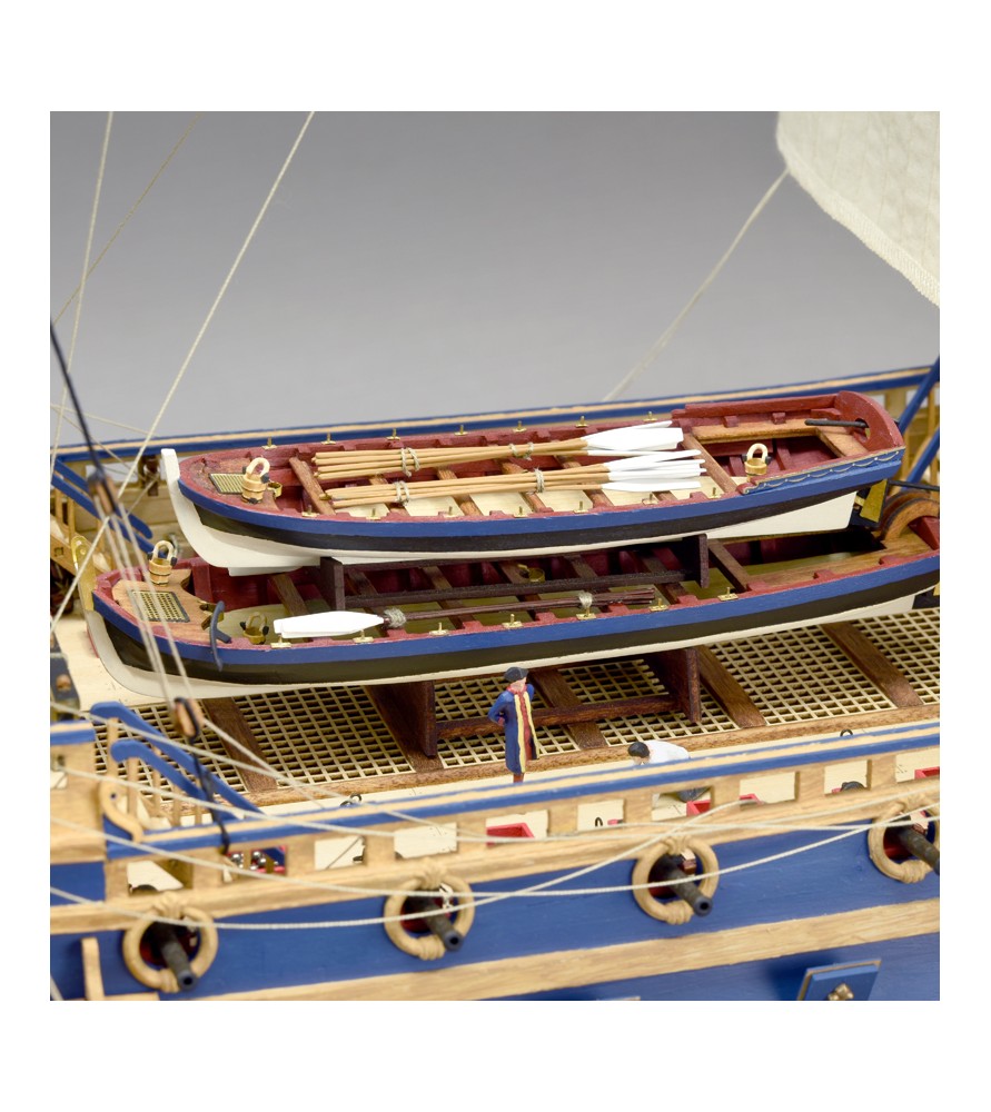 Navire de Guerre Soleil Royal 1:72. Maquette Bateau en Bois 6
