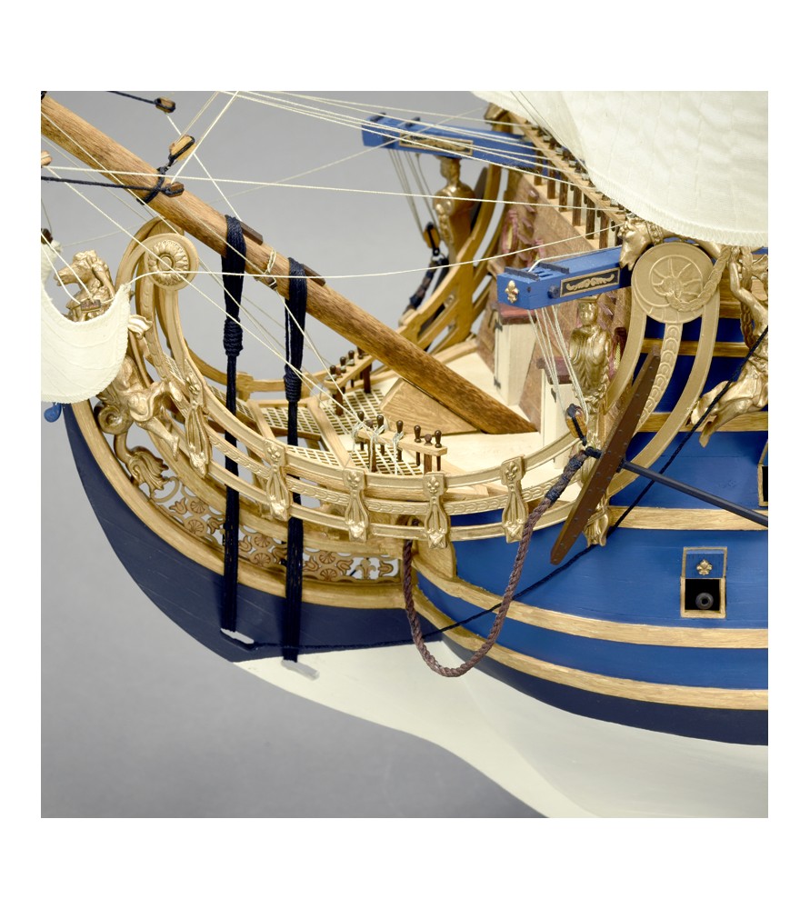 Navire de Guerre Soleil Royal 1:72. Maquette Bateau en Bois 4