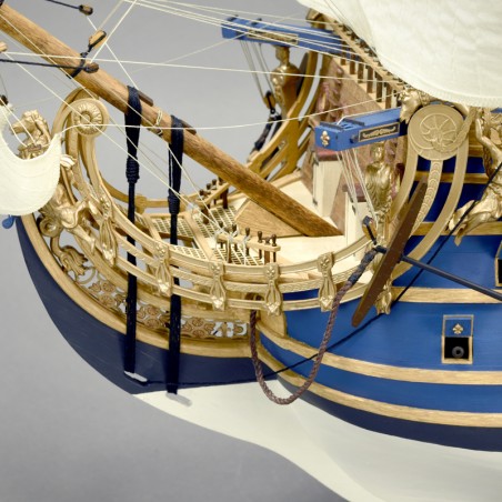 Navire de Guerre Soleil Royal 1:72. Maquette Bateau en Bois 4