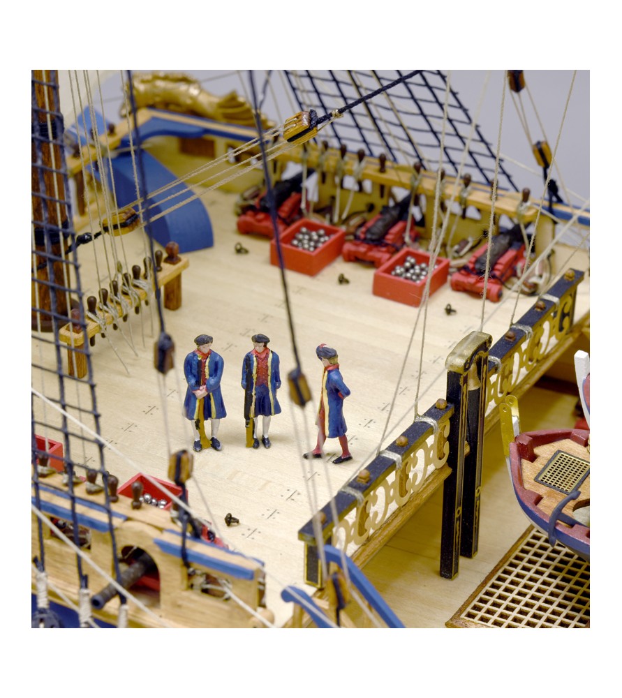 Navire de Guerre Soleil Royal 1:72. Maquette Bateau en Bois 8