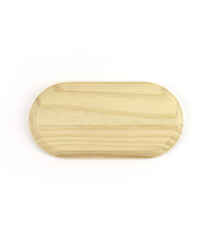 Peana de Madera Maciza de Pino con Forma Oval...