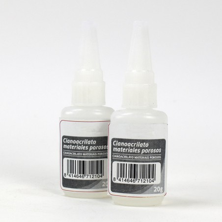 Cianoacrilato denso para materiais porosos (40 gr - 20 gr x 2 unid.)