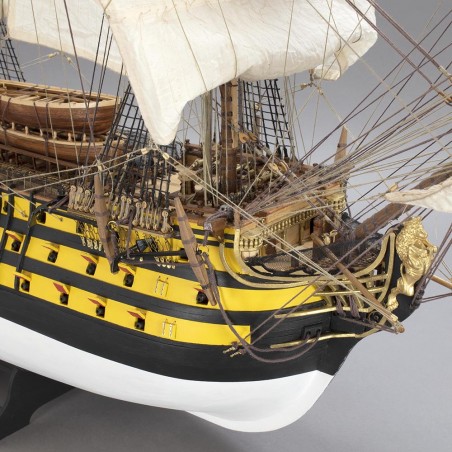 Navire de Ligne Santa Ana 1:84. Maquette de Bateau en Bois 5