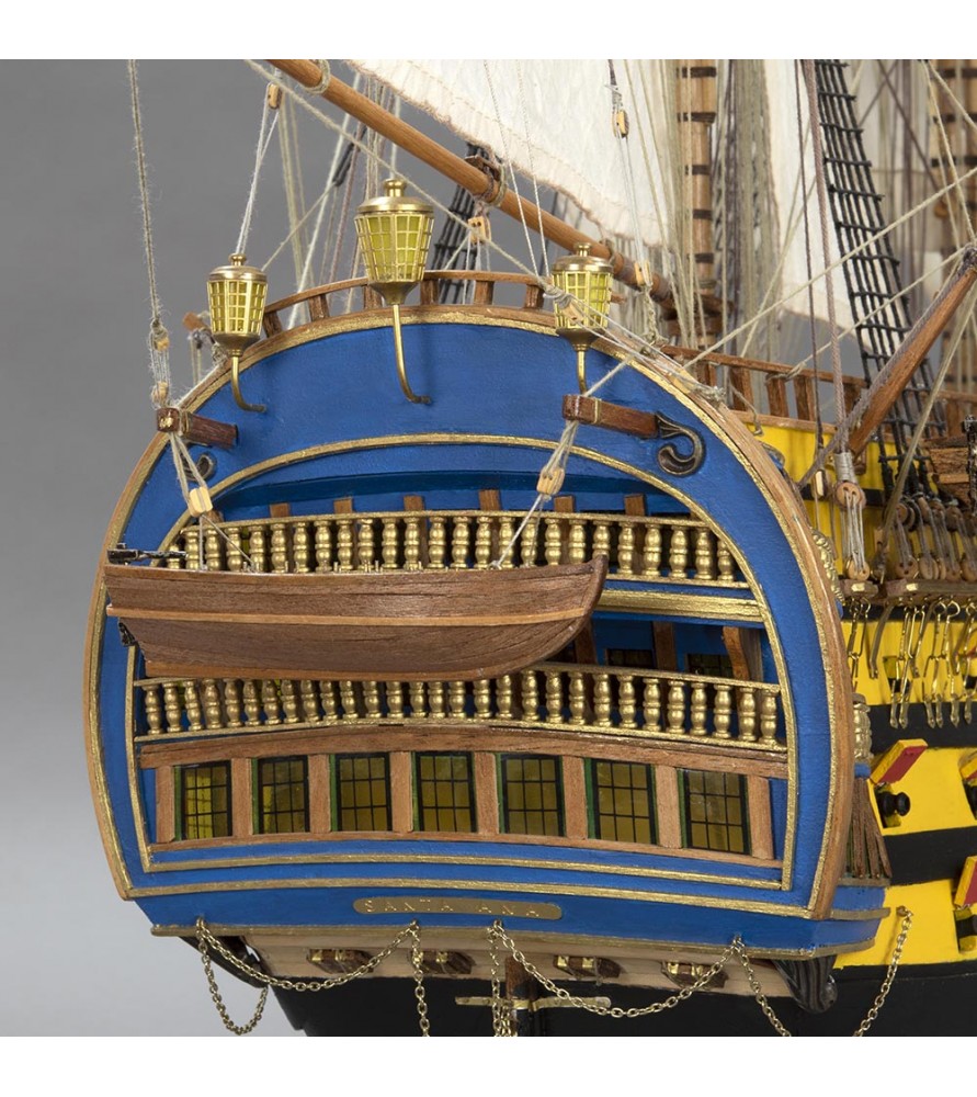 Navire de Ligne Santa Ana 1:84. Maquette de Bateau en Bois 11