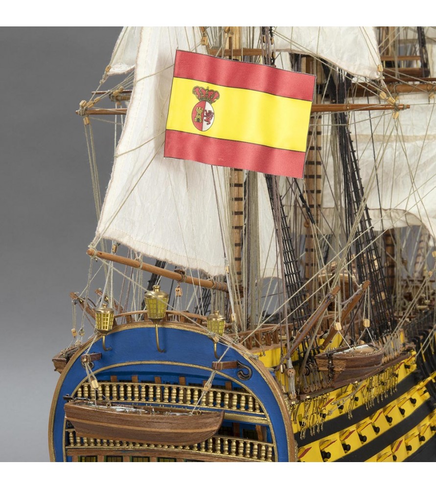 Navire de Ligne Santa Ana 1:84. Maquette de Bateau en Bois 13