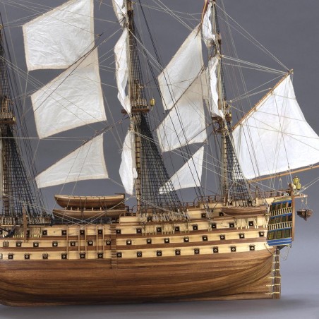 Navire de Ligne Santa Ana 1:84. Maquette de Bateau en Bois 26