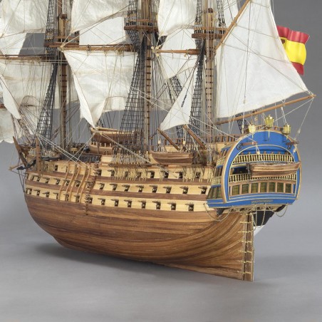 Navire de Ligne Santa Ana 1:84. Maquette de Bateau en Bois 27
