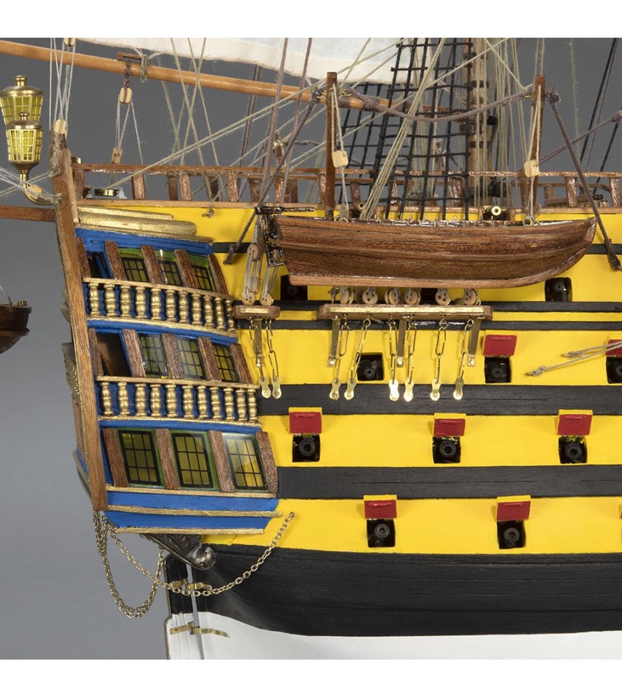 Navire de Ligne Santa Ana 1:84. Maquette de Bateau en Bois 4