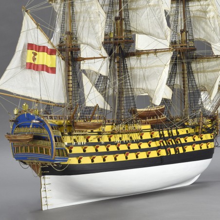 Navire de Ligne Santa Ana 1:84. Maquette de Bateau en Bois 10