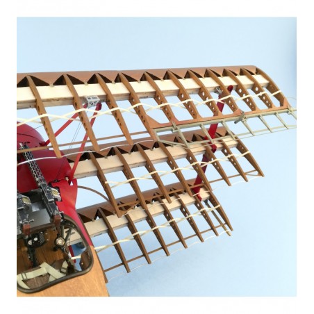 Fokker Dr.I jachtvliegtuig 1:16. Schaalmodel 10 van hout en metaal