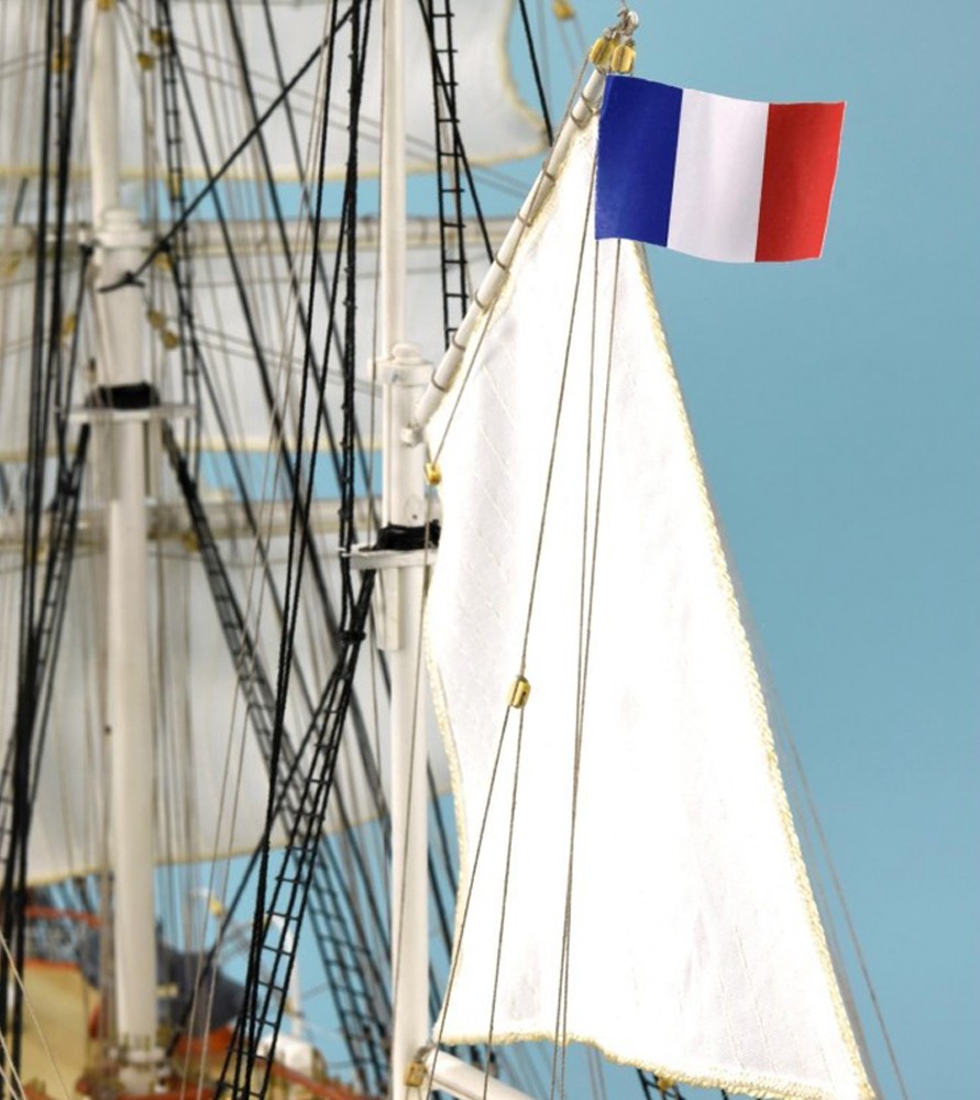 Wooden Model Ship: French Training Ship Belem 1/75
