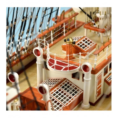 Wooden Model Ship: French Training Ship Belem 1/75